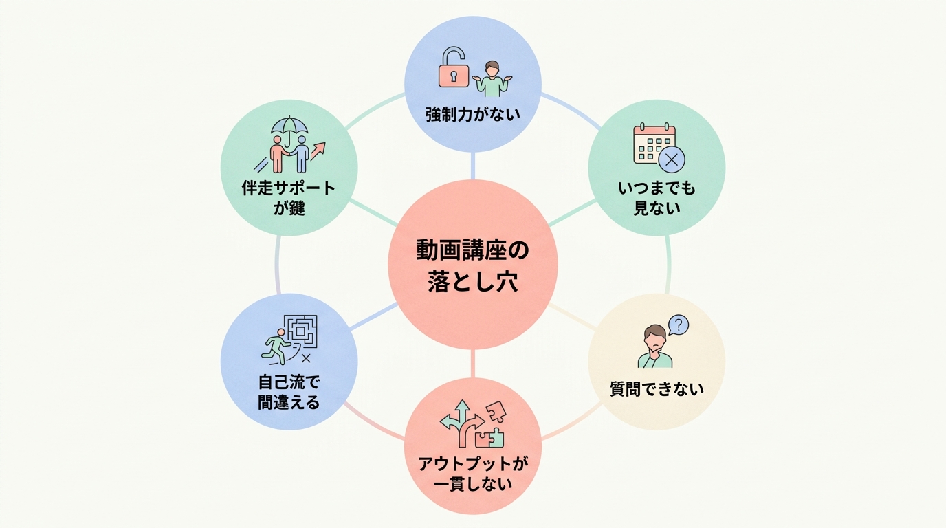 動画講座だけだと挫折する人の特徴