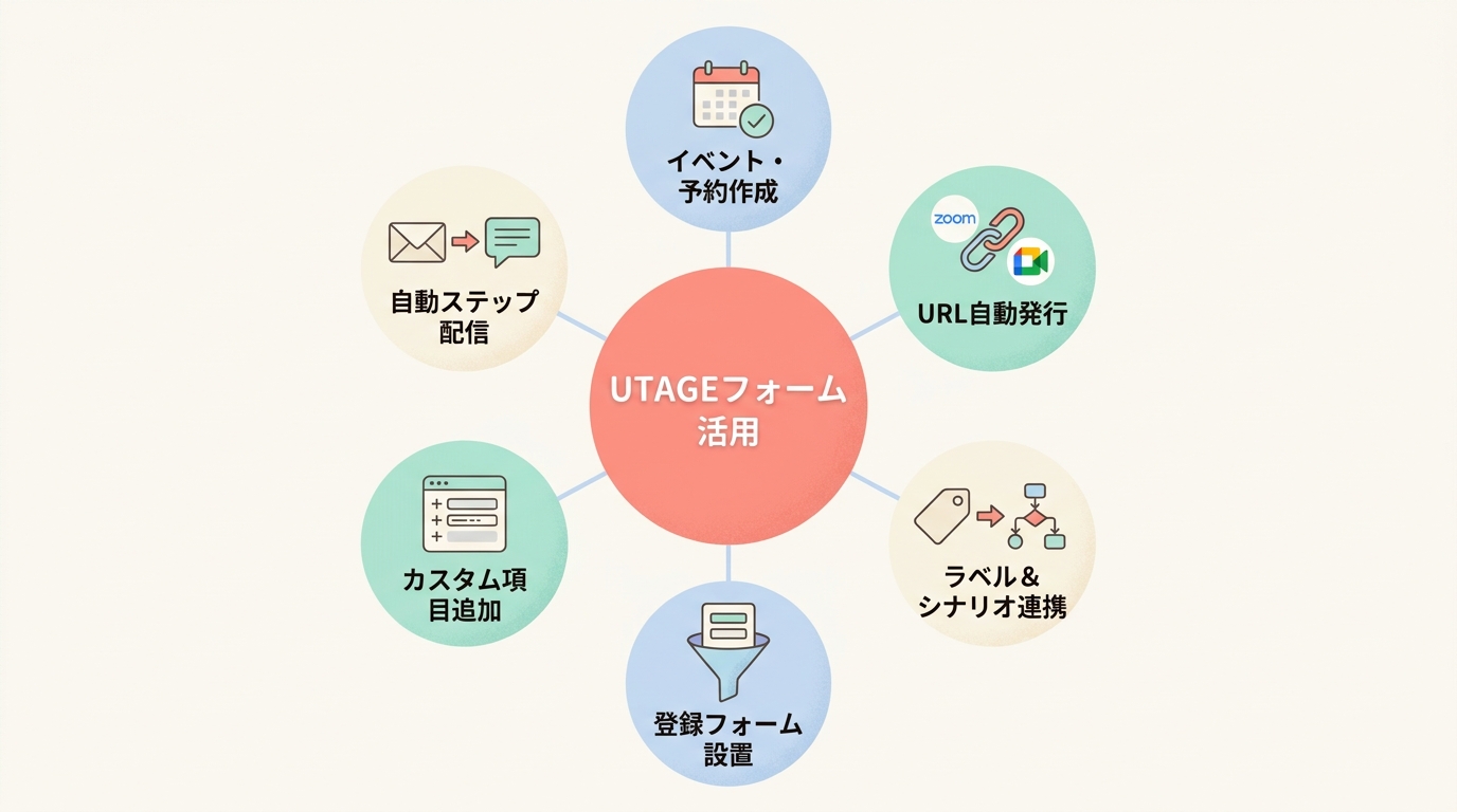 UTAGEの申し込みフォームでできること