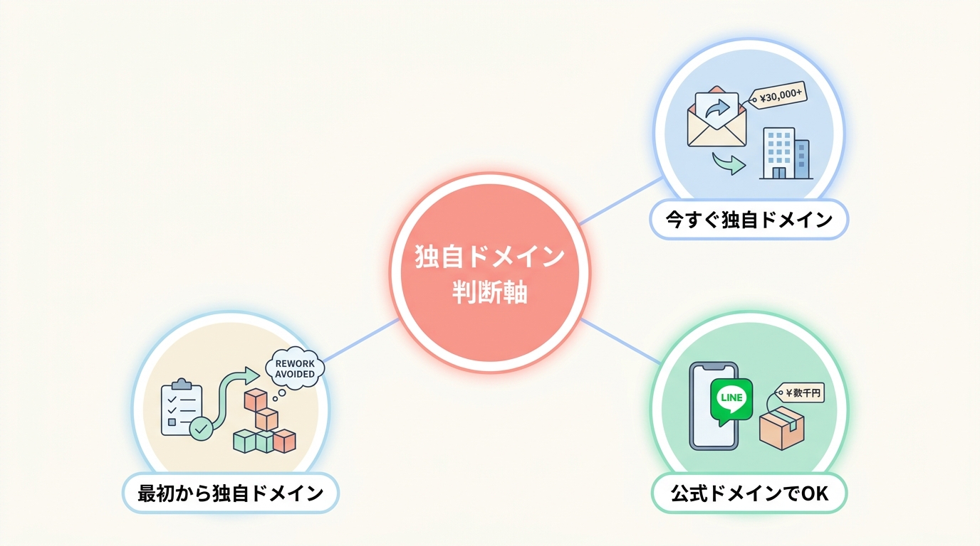 UTAGE独自ドメイン運用に向いている人・公式ドメインのままでもいい人