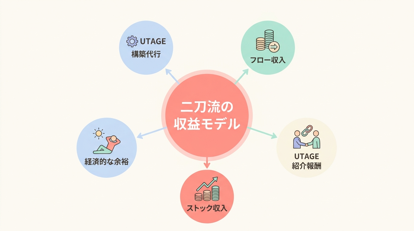 結論｜単発の構築代行で稼ぎながら、その裏で紹介報酬を積み上げる
