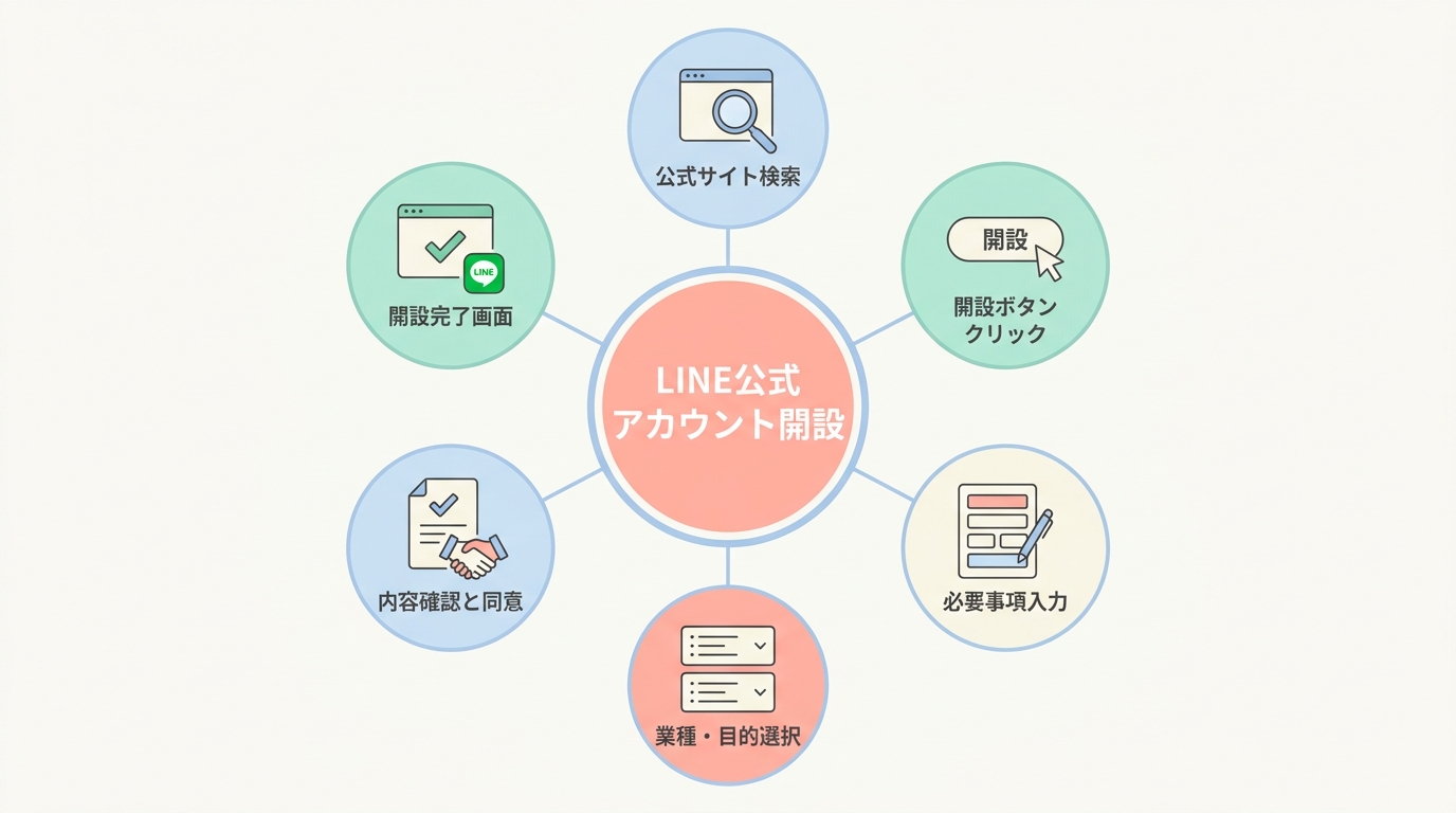 連携手順①｜LINE公式アカウントの開設（5分）