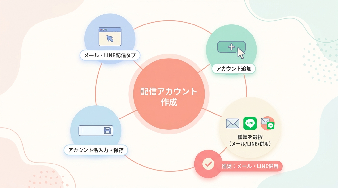 連携手順③｜UTAGEで配信アカウントを作る