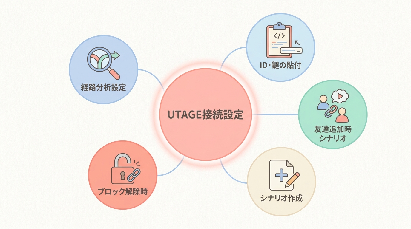連携手順⑤｜UTAGEにチャンネル情報を貼り付ける